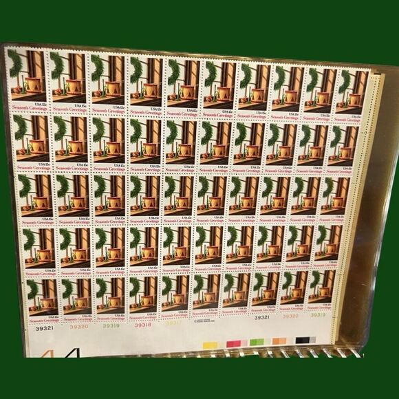 MNH 1980 Scott #1843 Christmas Seasons Greetings Sheet of 50 15 Cent Stamps - Picture 1 of 2